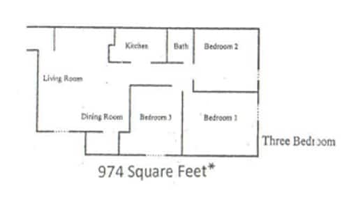 3BR/1BA - Oak Tree Village Apartments