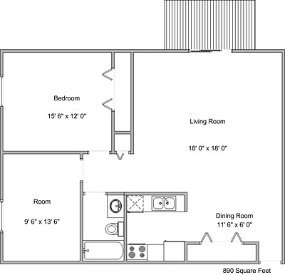 2BR/1BA - Oak Court