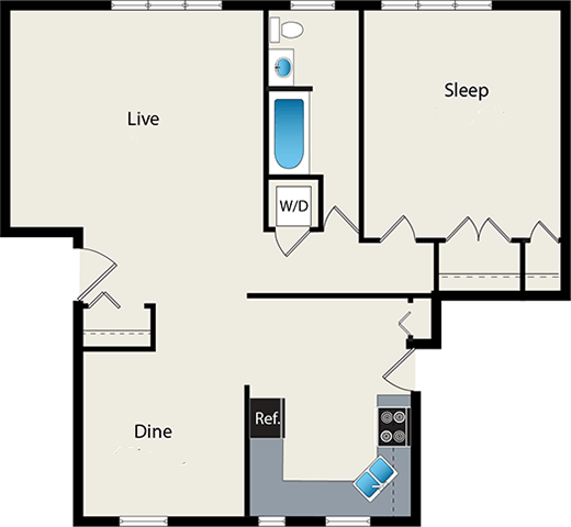 Floorplan - Reside on Irving Park