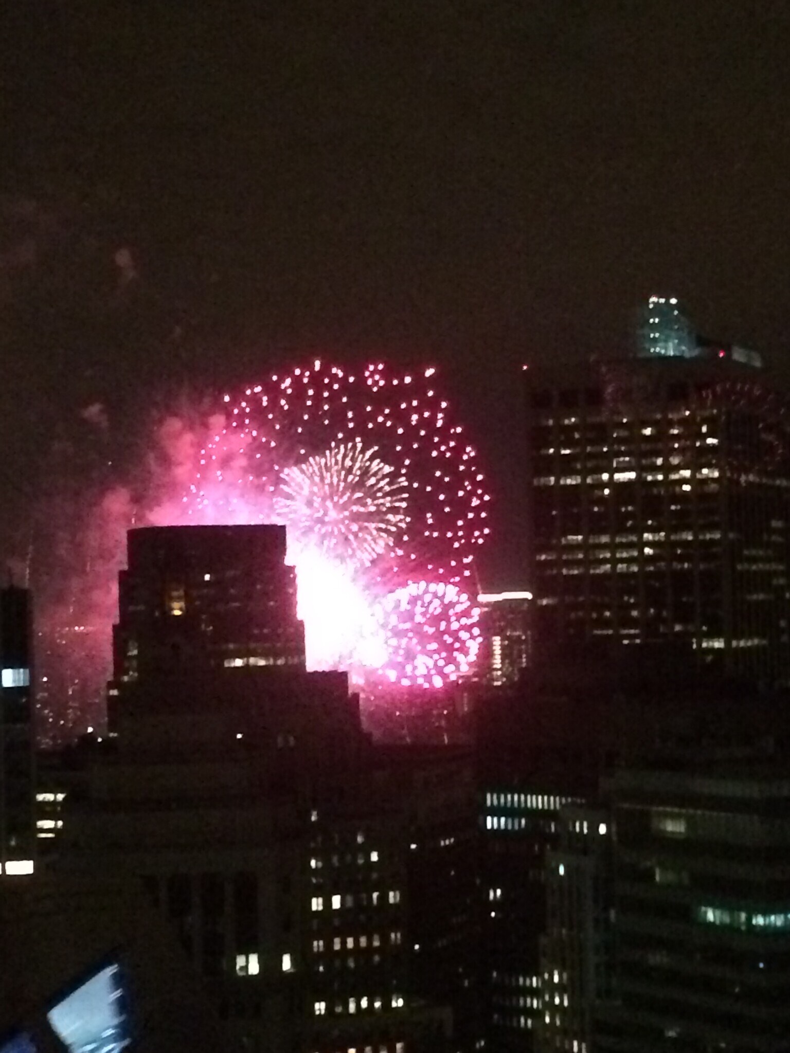 4th of July firework from rooftop - 20 West Street