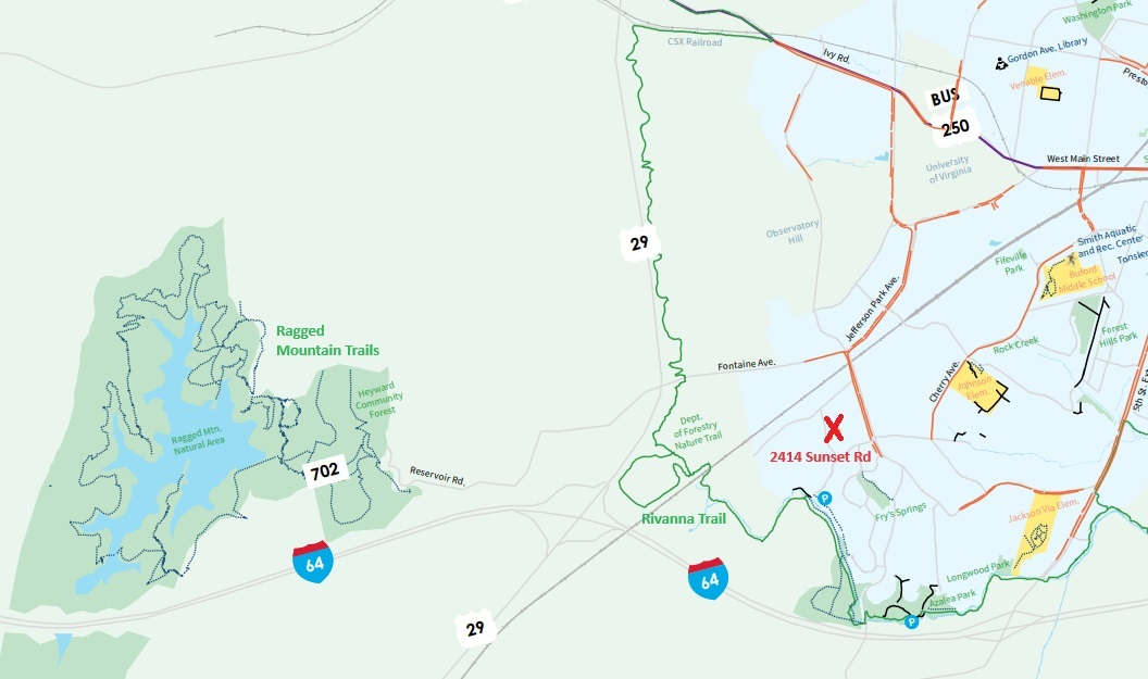Trail map of the area - 2414 Sunset Rd