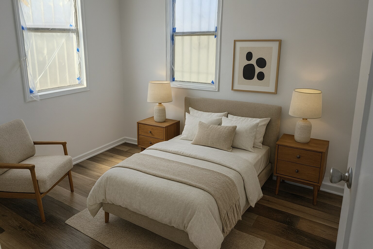 Staged bedroom - 1518 W 85th St