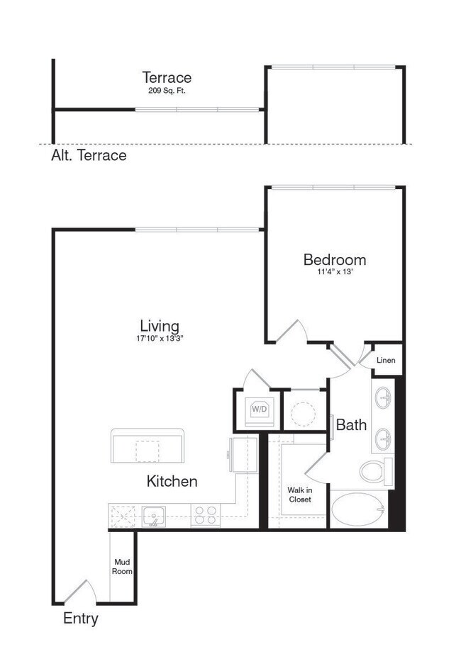 Floorplan - The Katy at Victory Park