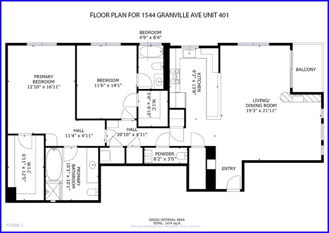 Floorplan - 1544 Granville Ave