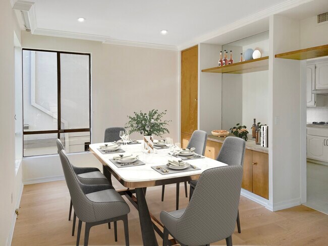 Dining Room with Built In Cabinetry - 1220 Roxbury Dr