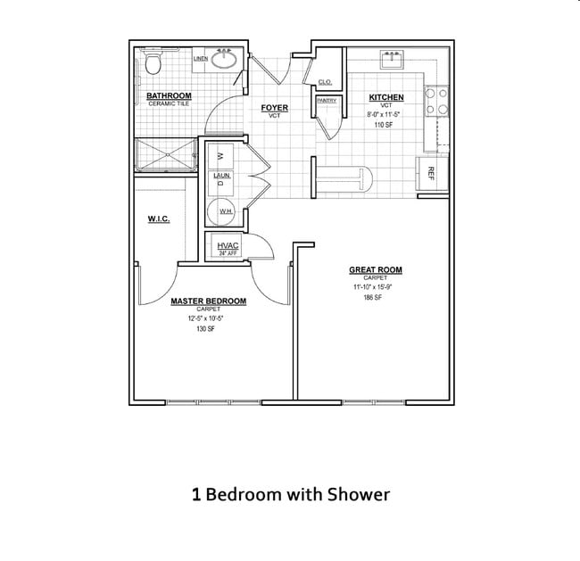 1BR/1BA - Powell Spring Apartments
