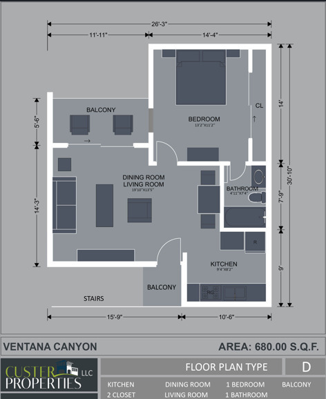 Floor Plan D - Ventana Canyon