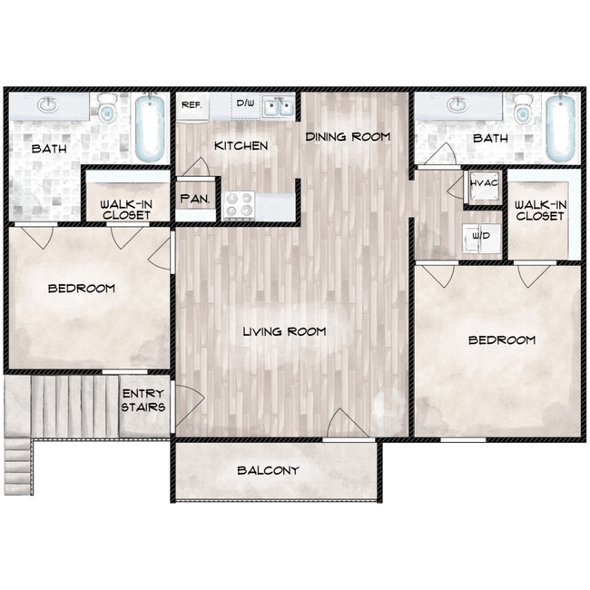 Floorplan - Mill Creek Apartments