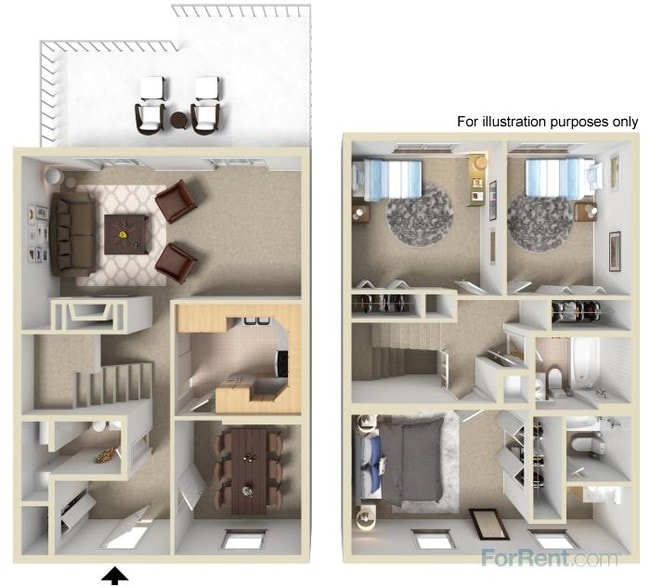 3BR/2.5BA - The Garden District Apartments