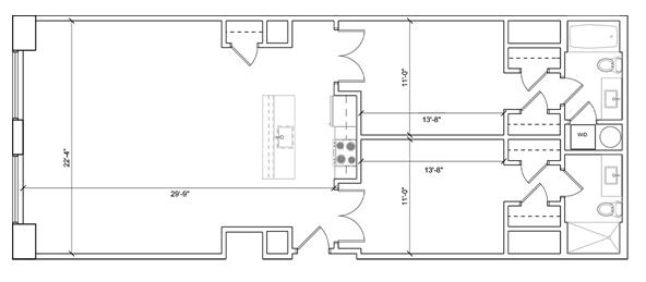 Unit 2201 1301 sq ft - 3600 West Broad Street