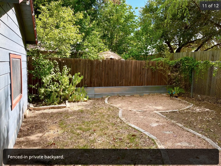 Private backyard view - 815 Gunter St