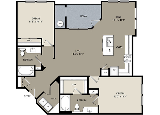 Floorplan - Westerly Apartments