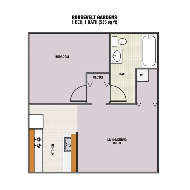 1BR/1BA - Roosevelt Gardens