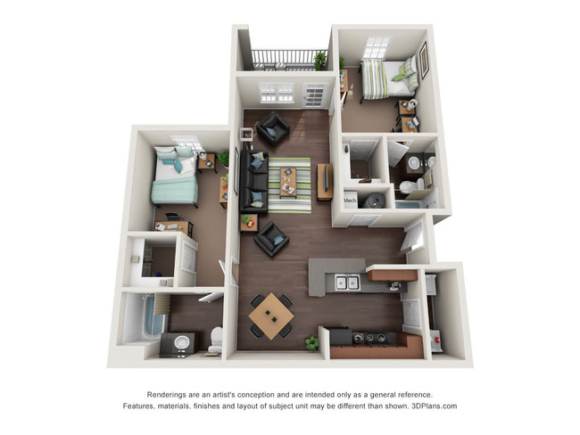 Floorplan - Edge at Lafayette Student Apartments