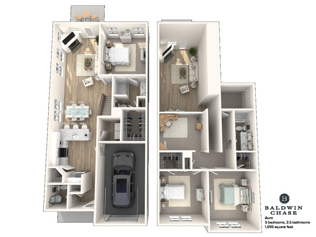 Auro Townhome Floorplan - Baldwin Chase