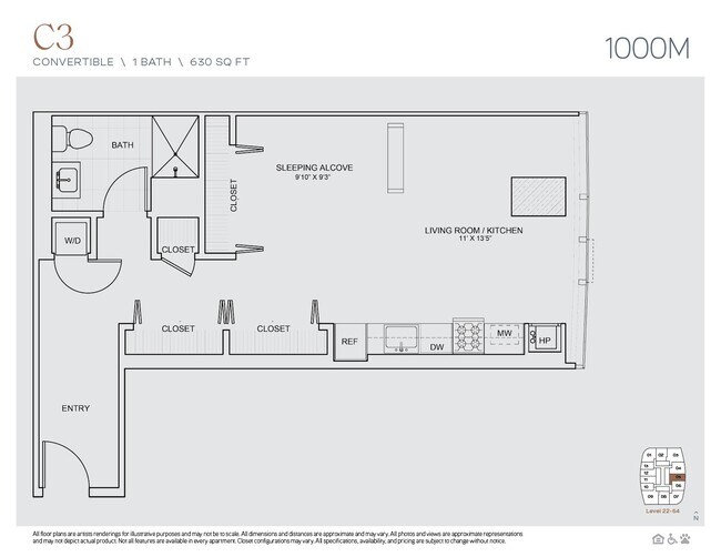 Floorplan - 1000M