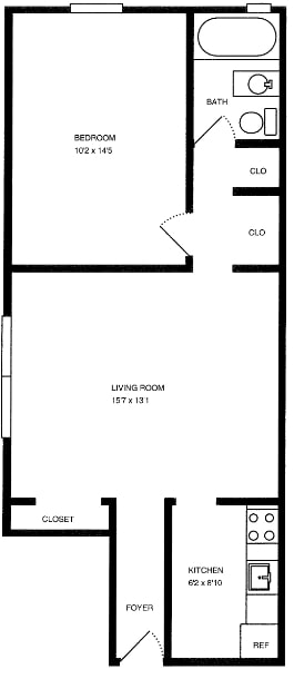 1BR/1BA - Ellsworth Towers