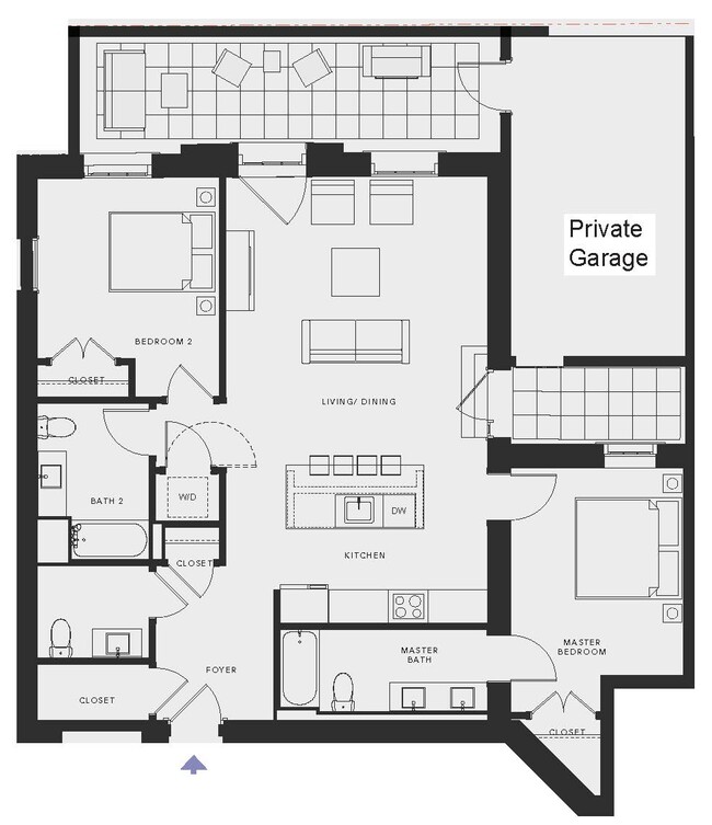 Floorplan - Motley School Apartments