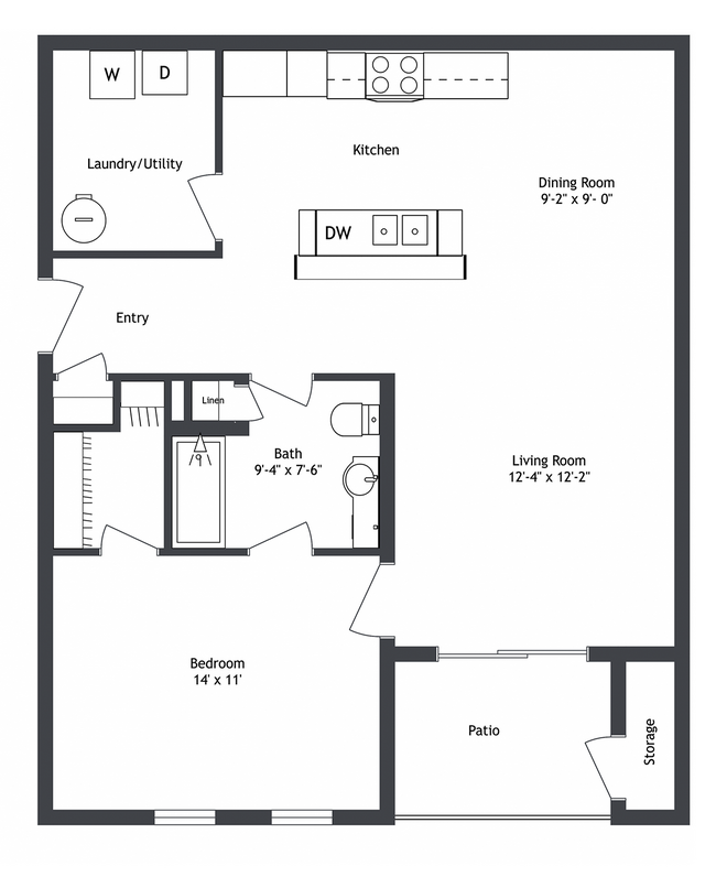 Floorplan - The Court at Sandstone Apartments