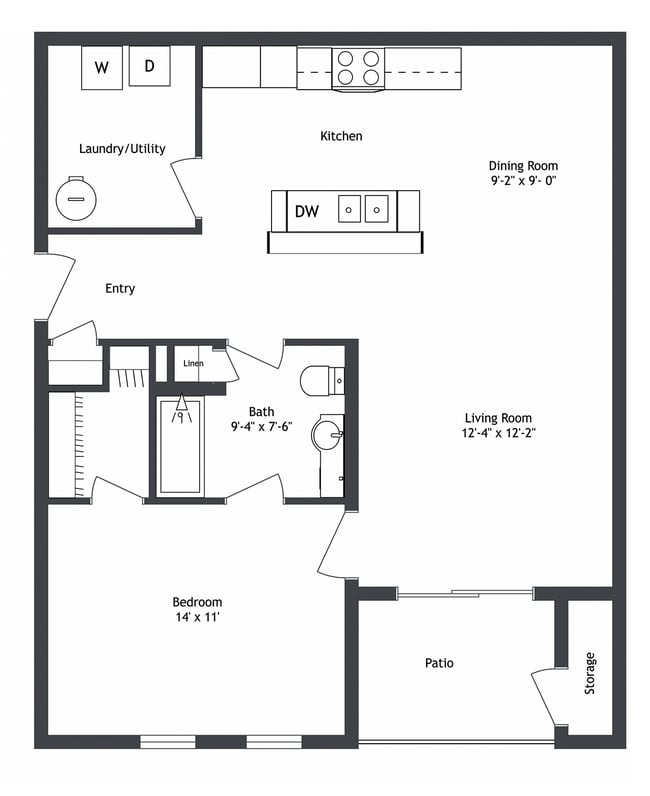 Floorplan - The Village at Sandstone Apartments