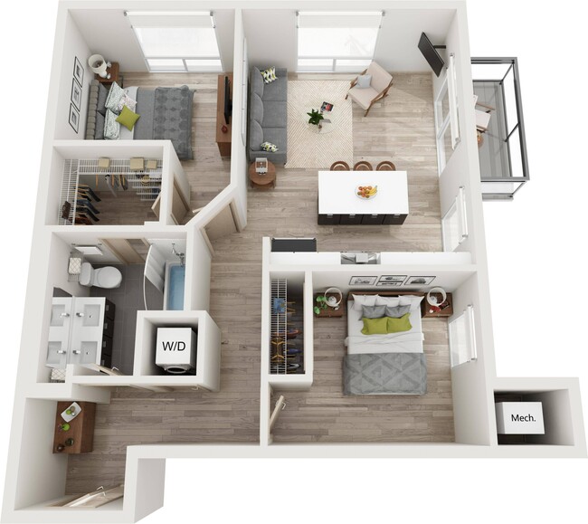 Floor Plan P - Ox-Op Apartments