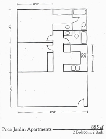 2BR/2BA - Poco Jardin I