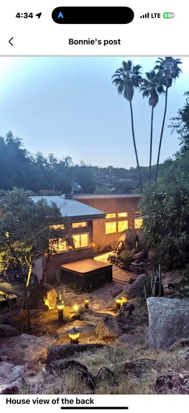 House view of the back with jacuzzi - 13915 Mussey Grade Rd
