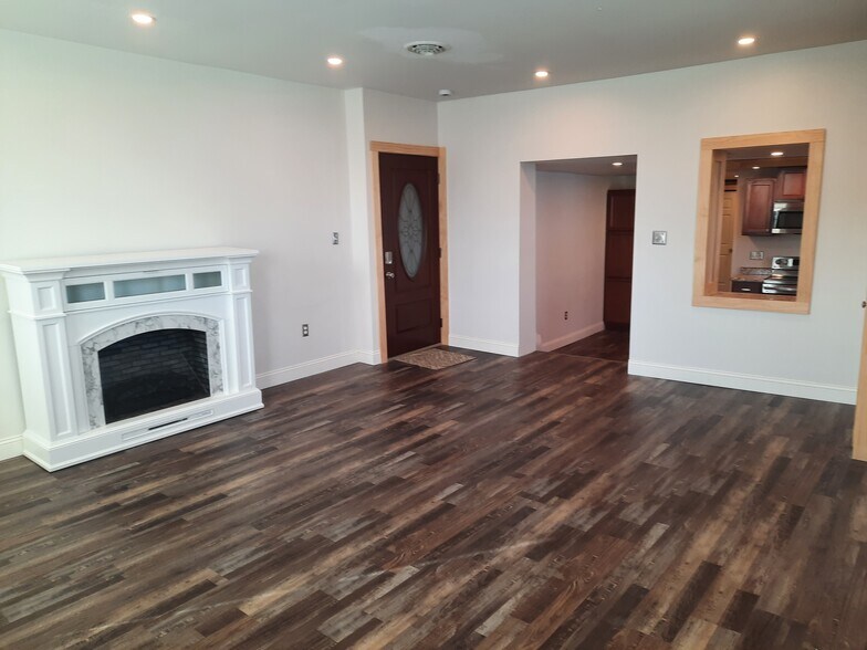 living entrance door fireplace - 247 Main St