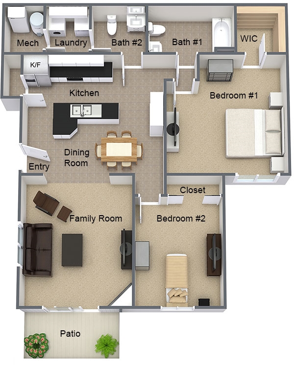 2BR/2BA - Hylan Place Luxury Apartments