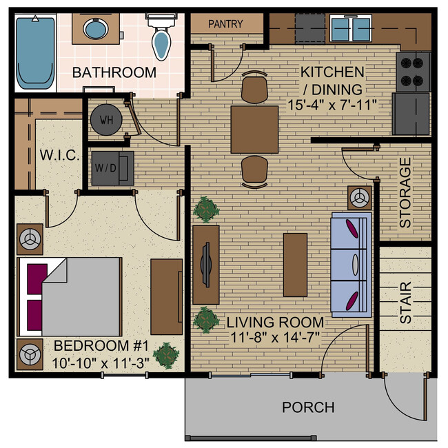 Floorplan - Mill Creek Apartments