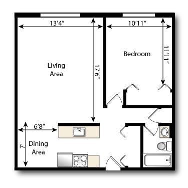 Floorplan - Kent Apartments