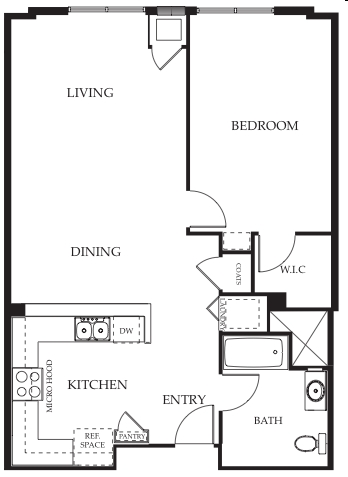 1BR/1BA - Skyline at Tamien Station Apartments