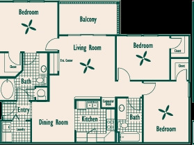 3BR/2BA - Barrington Park Condominiums