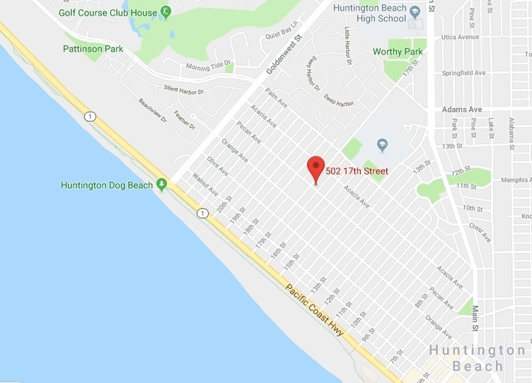 Just four blocks to the beach and the wonderful Huntington Beach shoreline and boardwalk. An easy walk to the ocean to start your day off right or to wind down after work. - 502 17th St