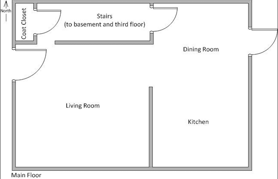 Floor plan - Main level - 519 N Payne St