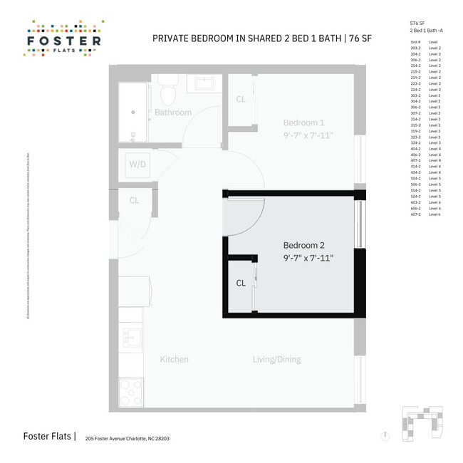 Floorplan - Foster Flats