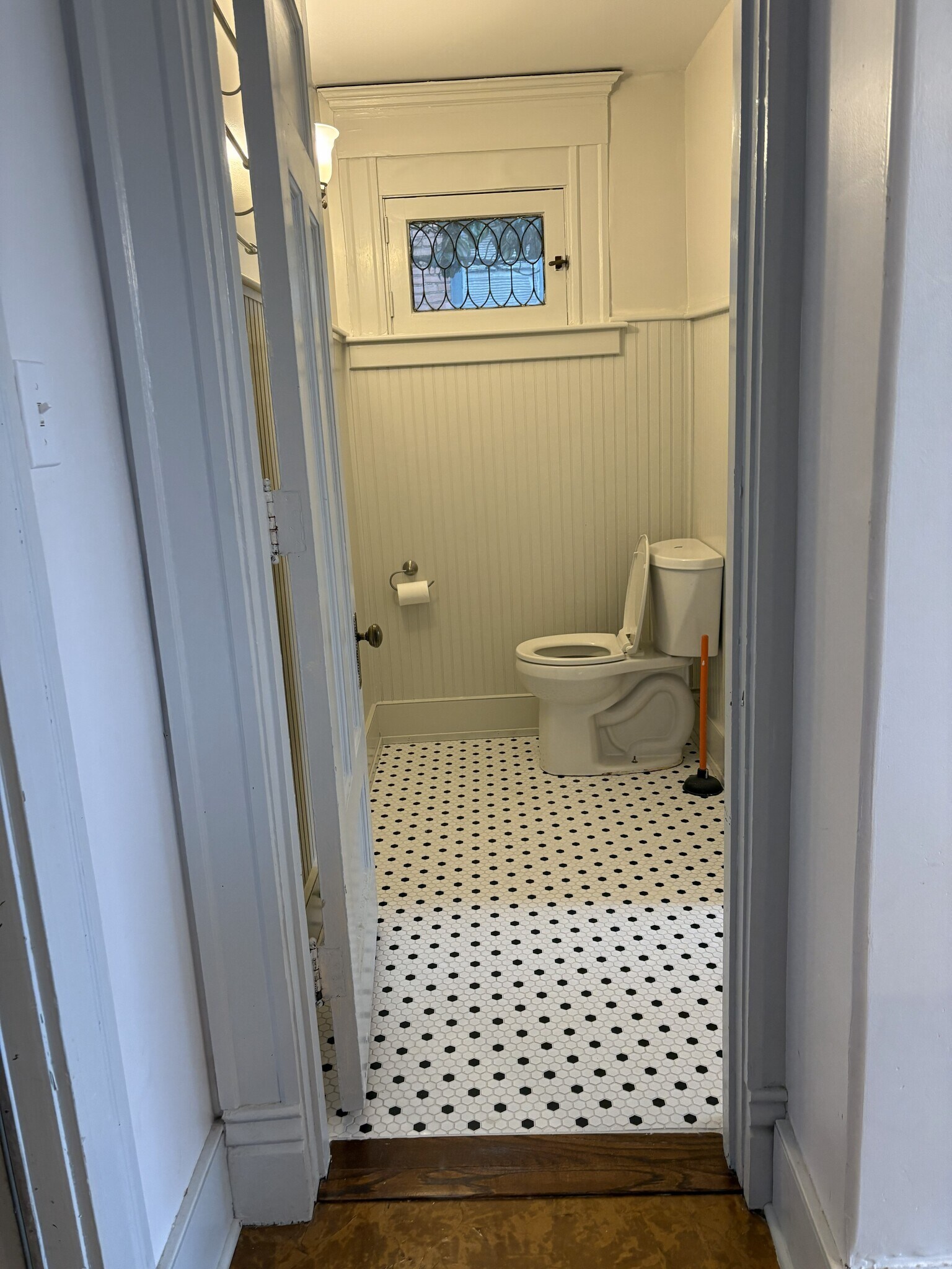 Looking into Bathroom. New tile floor - 1445 S 4th St