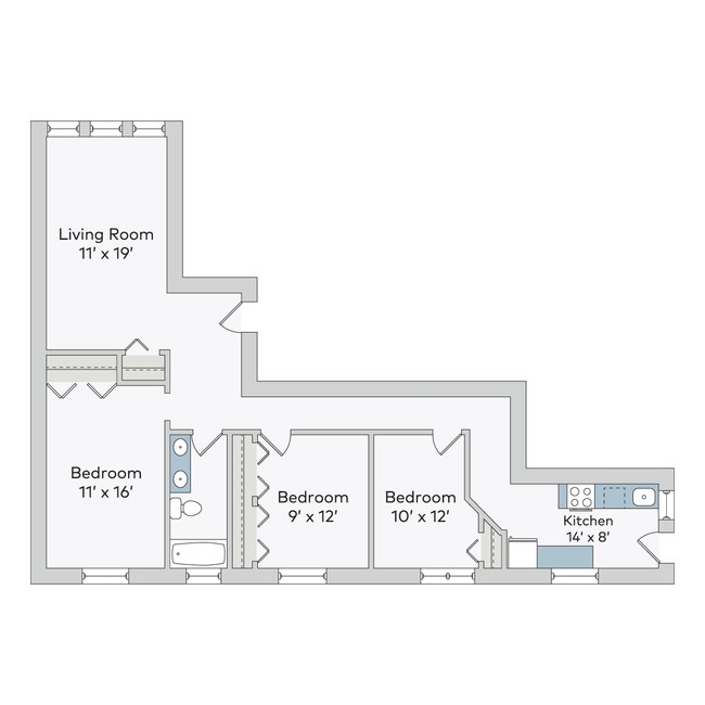 Floorplan - 5222-38 S. Drexel Avenue