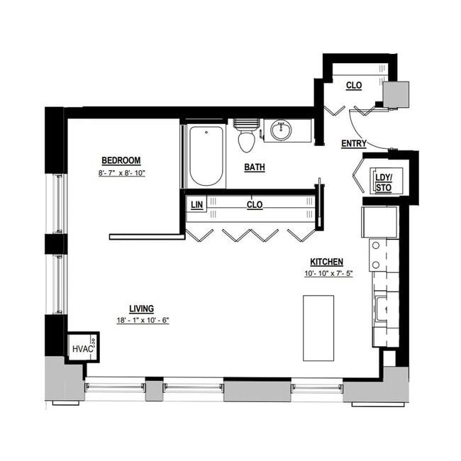 Floorplan - Parisian on Vine Apartments