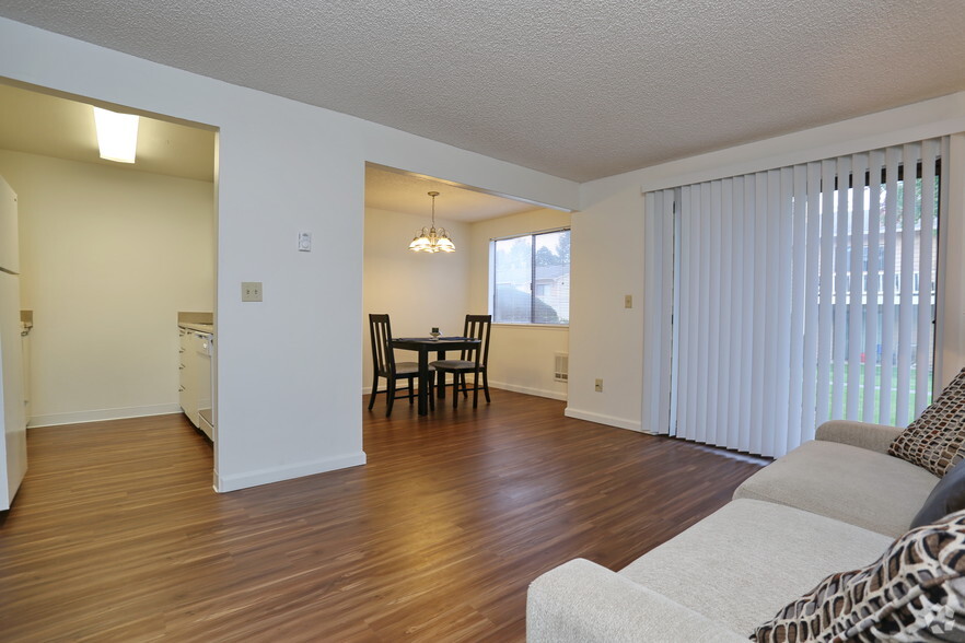 Living Room, Dining Room and Kitchen - CY Crystal Springs Apartments