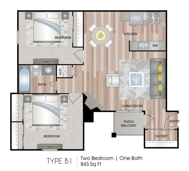 Floorplan - Abbey Glenn Apartments