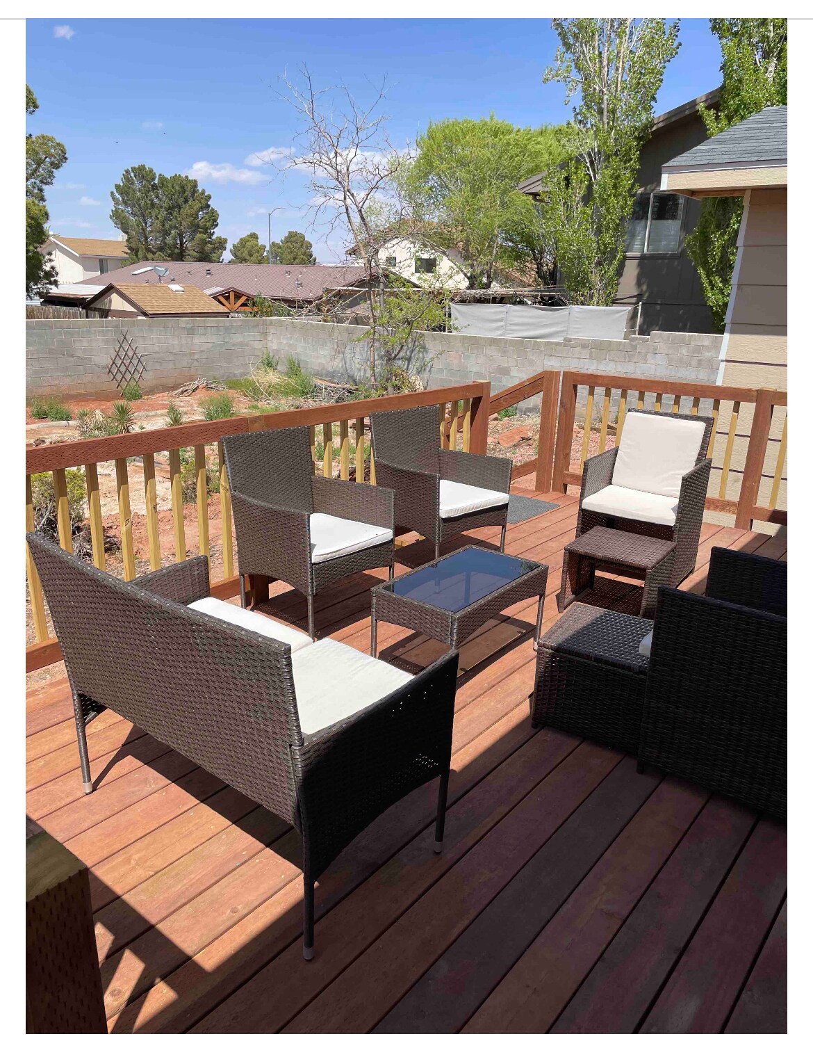 Folks love morning coffee on the back deck. BRAND NEW in 2023. - 224 Hopi Ave
