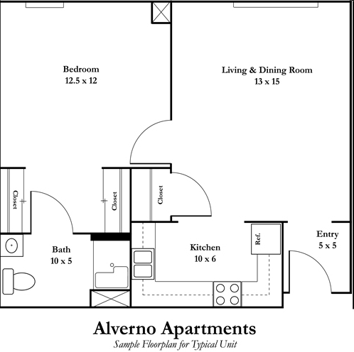 1BR/1BA - Alverno Apartments