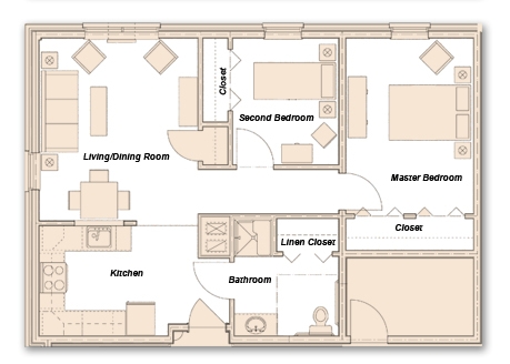 2BR/1BA - Coliseum Senior Residence