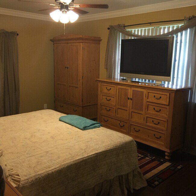 master room with smart TV - 123 Deer Creek Blvd