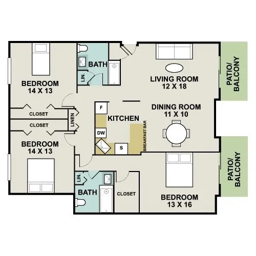 Floorplan - Collins Off Colter II