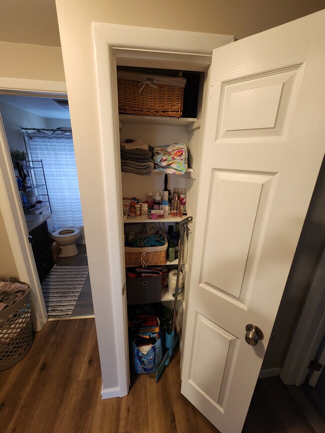 Linen closet as you walk into apartment. - 79 Pacecrest Ct