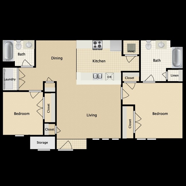 2BR/2BA - Willow Park