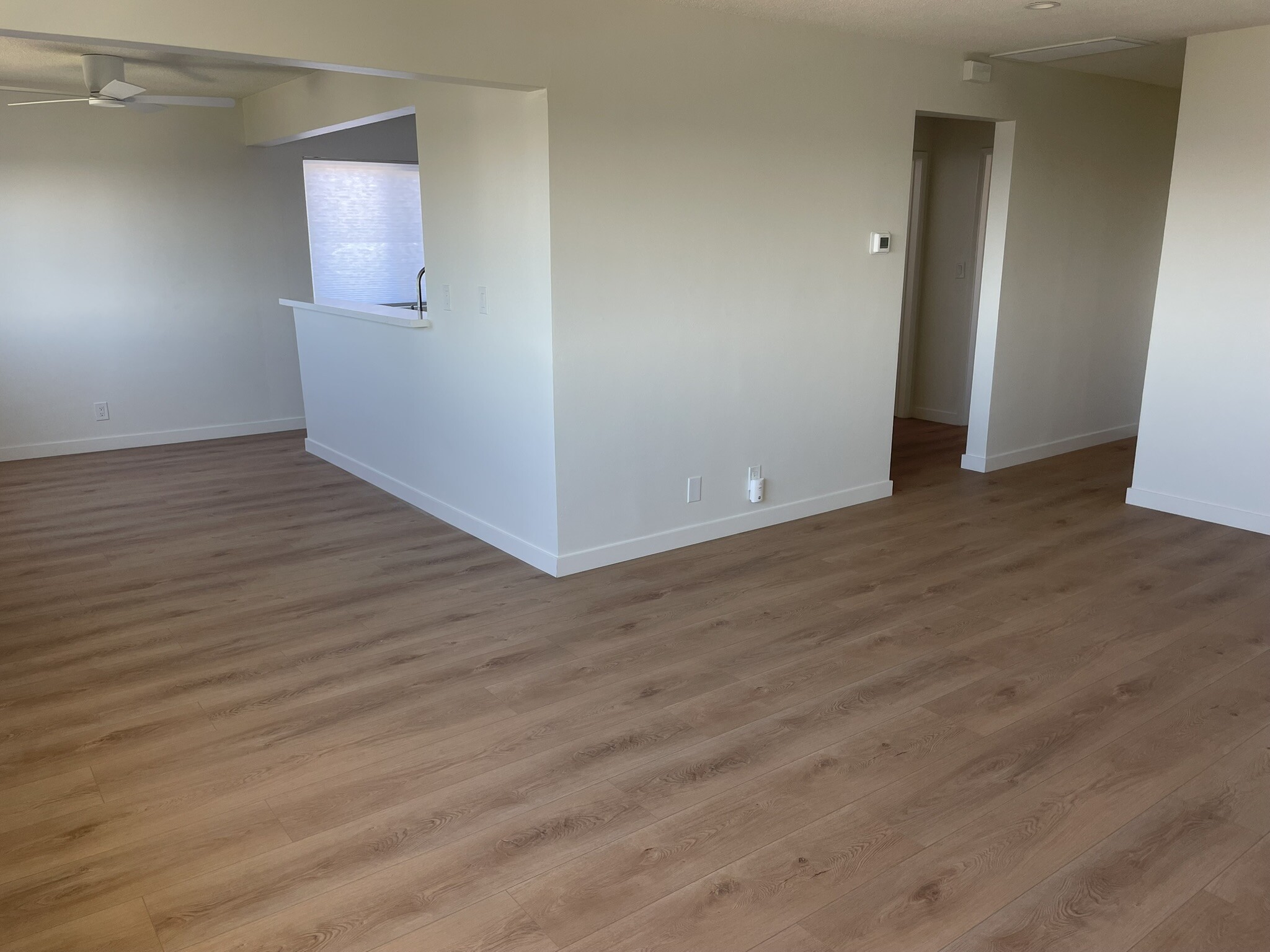 Dining area on left, living room on right, kitchen behind wall - 1039 6th St