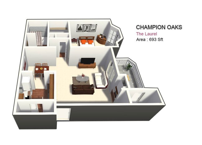 One Bed / One Bath - Champion Oaks